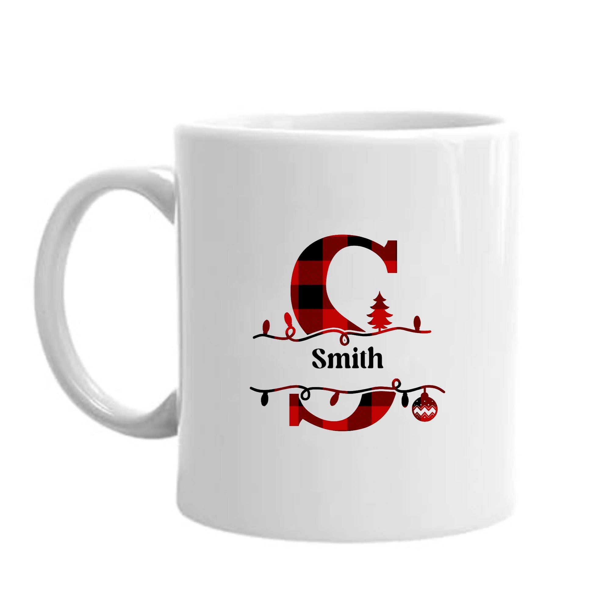 Christmas Monogram Mug (Right)